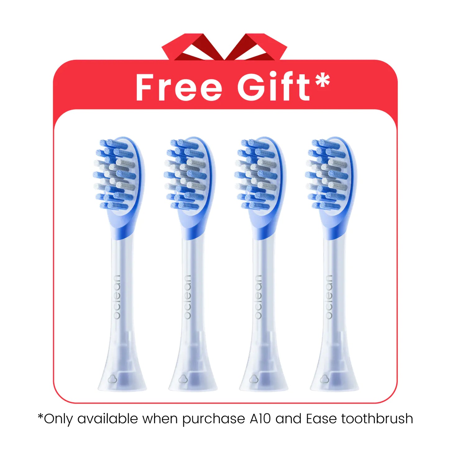 Oclean Easy Clean elektromos fogkefe fej - World Smile Day - 4 db