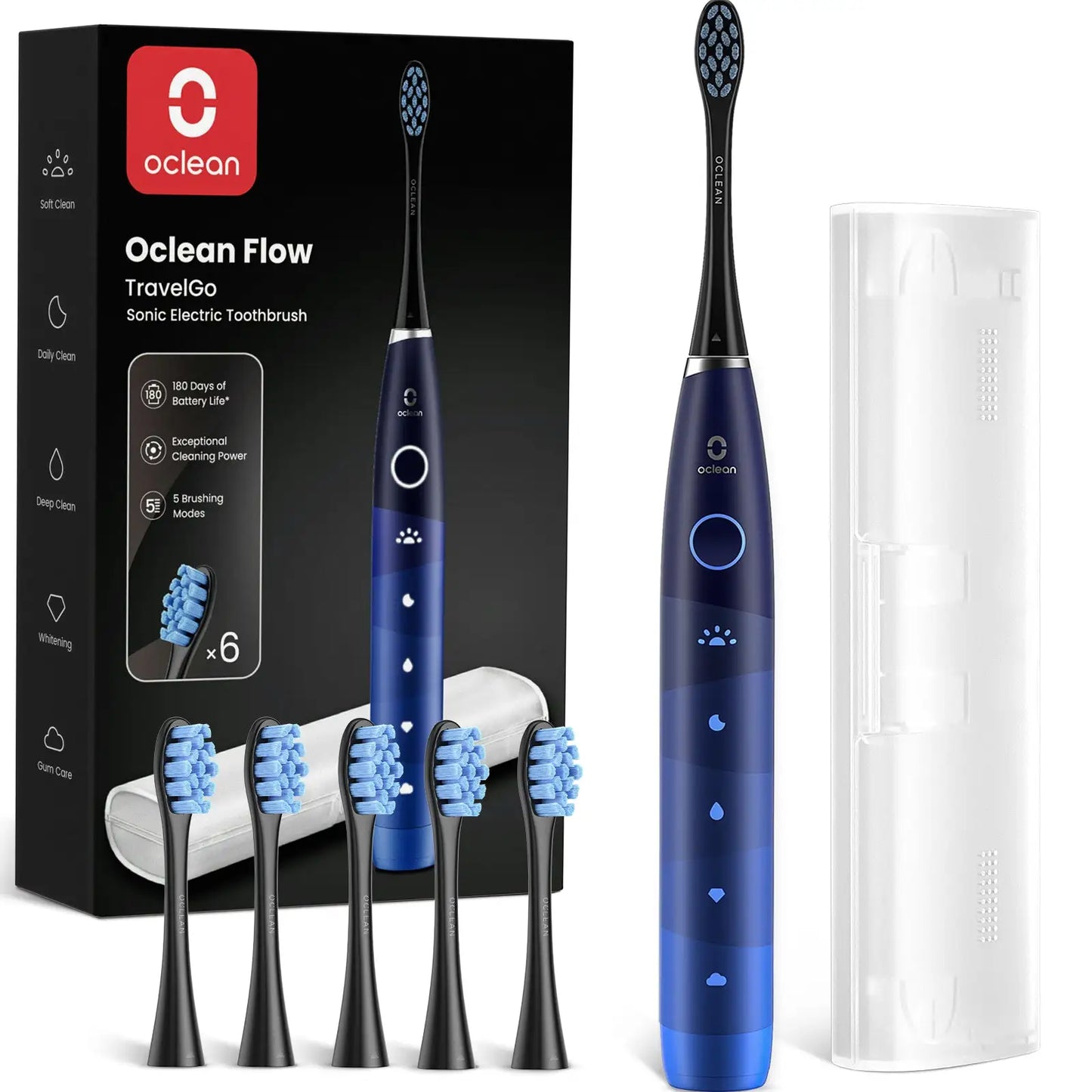 Oclean Flow TravelGo Set Sonic elektromos fogkefe - kék dobozban